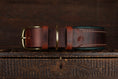 Bild in Galerie-Betrachter laden, Halsband Leder Tabak
