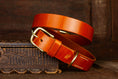 Bild in Galerie-Betrachter laden, Lederhalsband Halsband Cognac