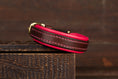 Bild in Galerie-Betrachter laden, Lederhalsband Braun Pink