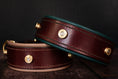Bild in Galerie-Betrachter laden, Hundehalsband aus Leder mit Nieten aus deinen eigenen Patronenhülsen Blattschuss