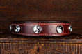 Bild in Galerie-Betrachter laden, Hundehalsband Halsband Lederhalsband Yin Yang