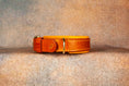 Bild in Galerie-Betrachter laden, Hundehalsband Halsband Lederhalsband Cognac Gelb Leder