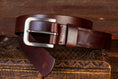 Bild in Galerie-Betrachter laden, handgefertigter Ledergürtel aus echtem Leder