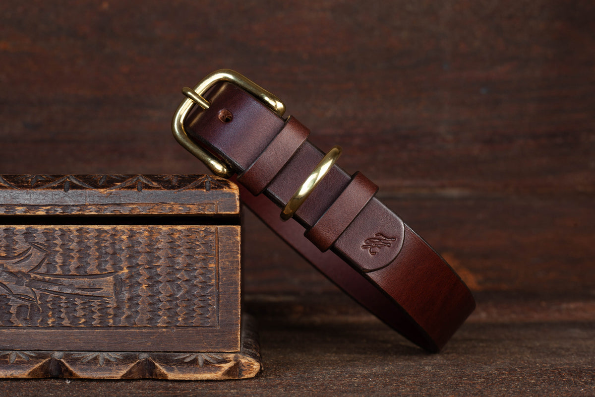 Halsband Leder Dunkelbraun
