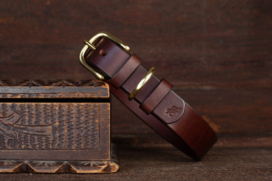 Halsband Leder Dunkelbraun
