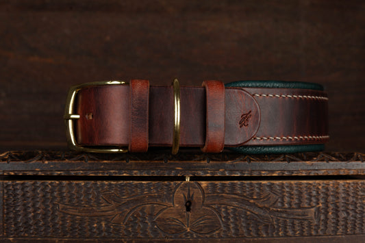 Halsband Leder Tabak