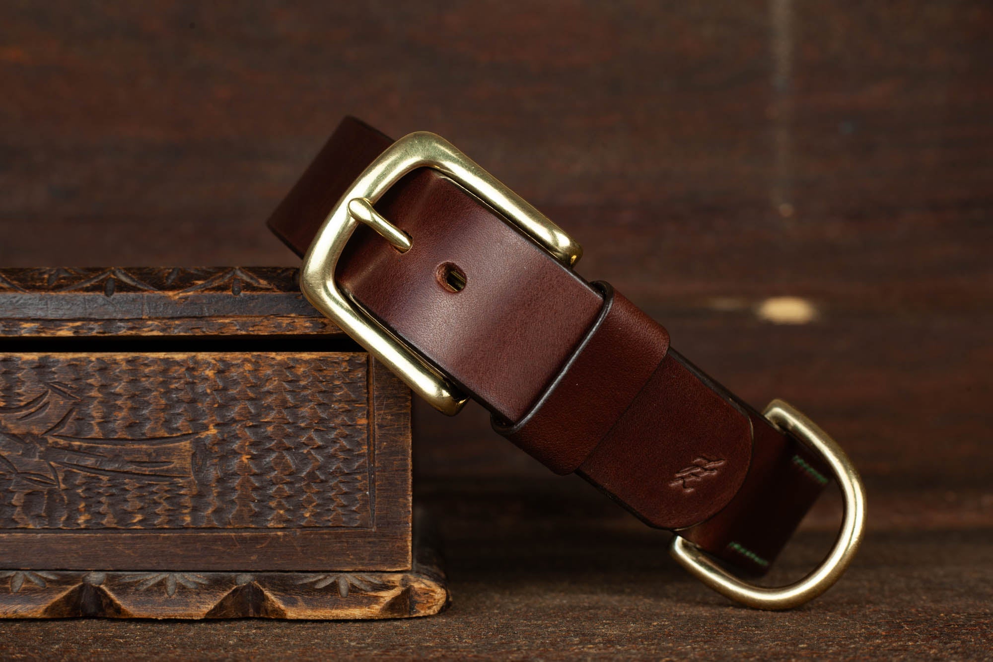 Lederhalsband Hund Dunkelbraun