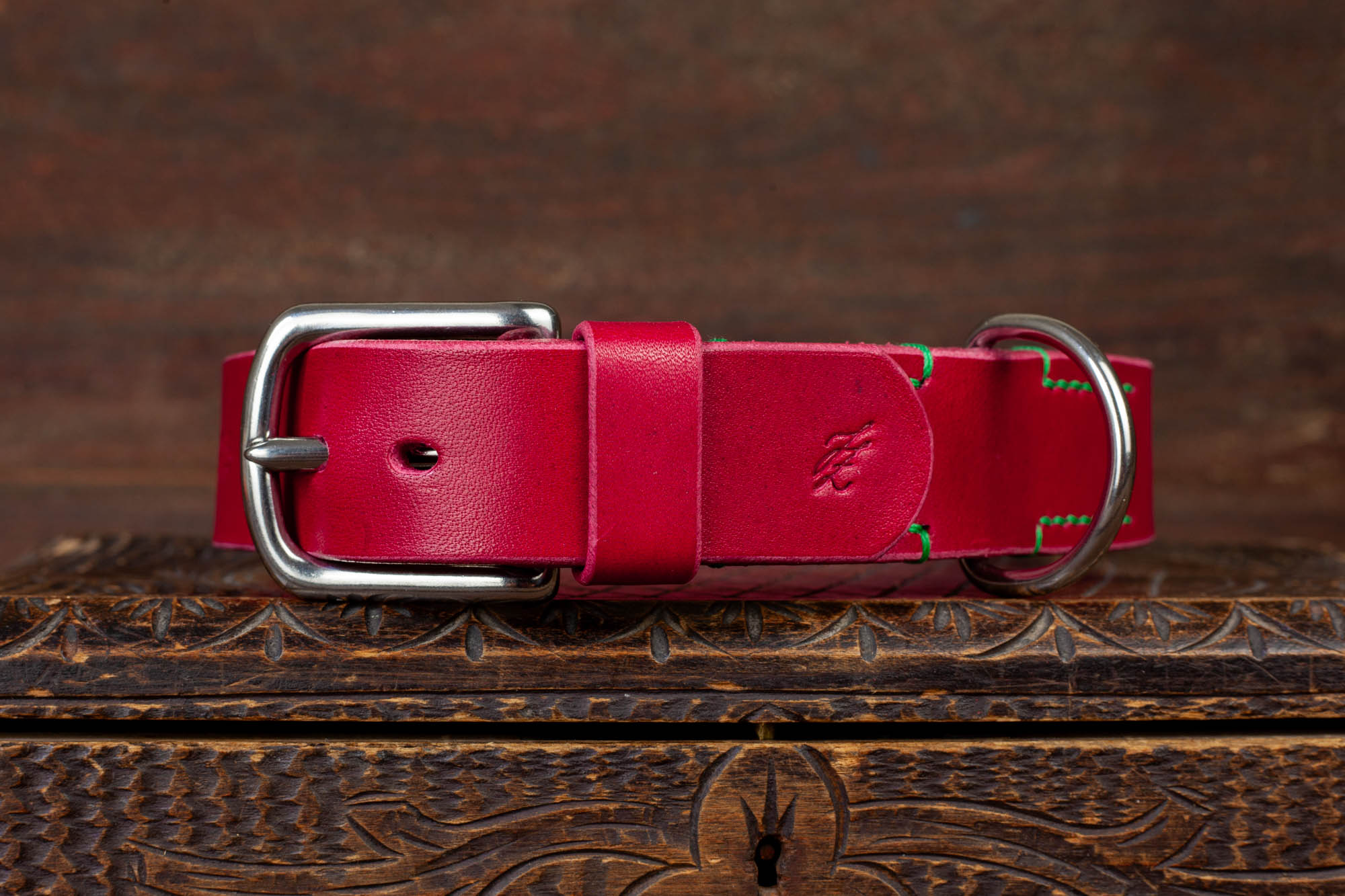 Hundehalsband Leder Pink