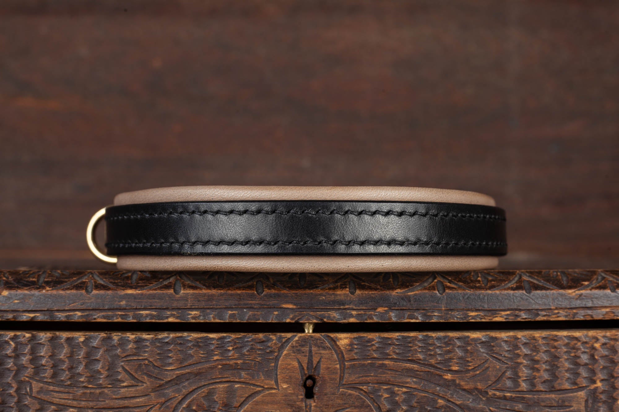Hundehalsband Schwarz Taupe