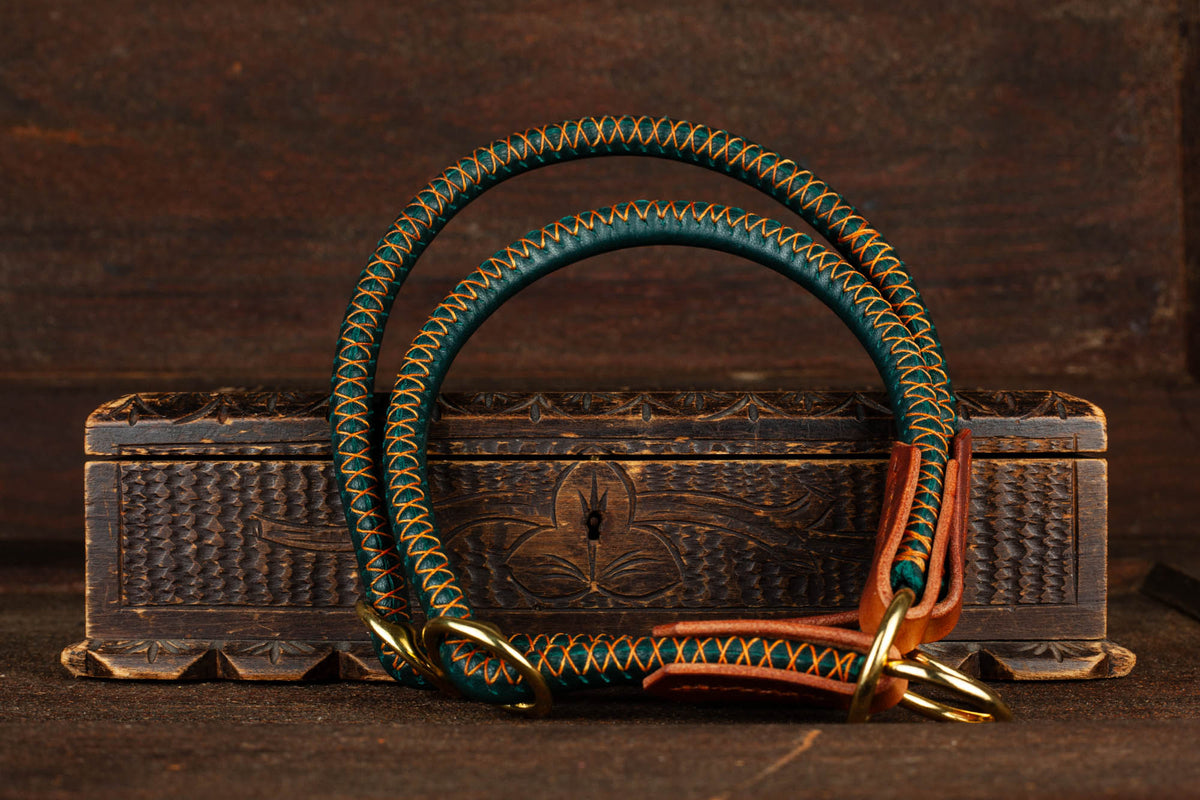 Lederhalsband rund