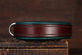 Bild in Galerie-Betrachter laden, Hundehalsband Dunkelbraun Tanne Dunkelgrün Leder
