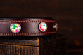 Bild in Galerie-Betrachter laden, Hundehalsband Lederhalsband individuell gestaltbar Halsband mit Kolibris
