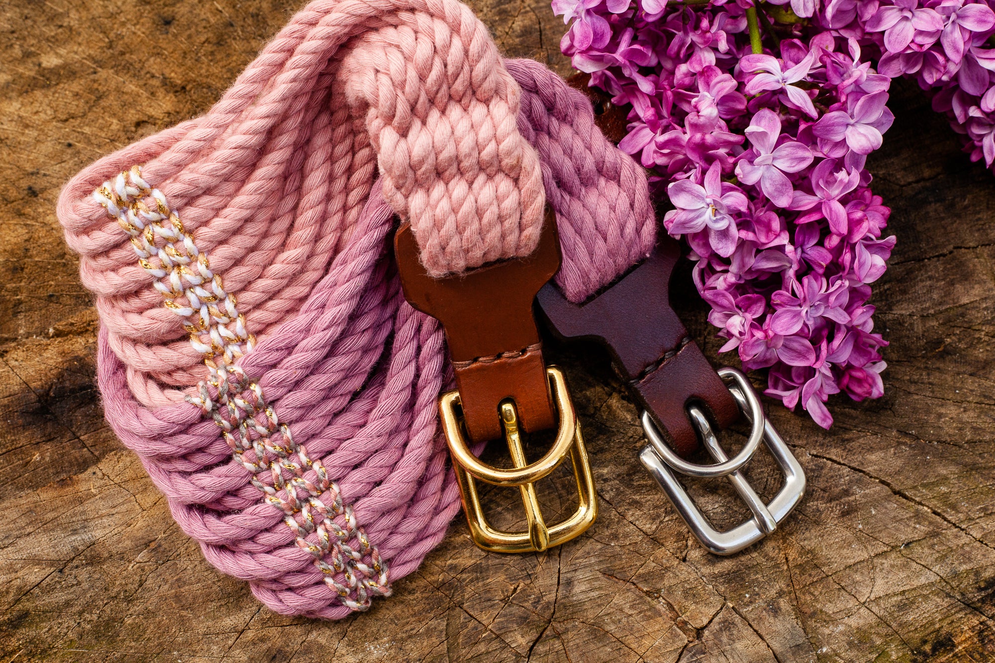Hundehalsband Halsband in Rosa aus weicher Baumnwolle