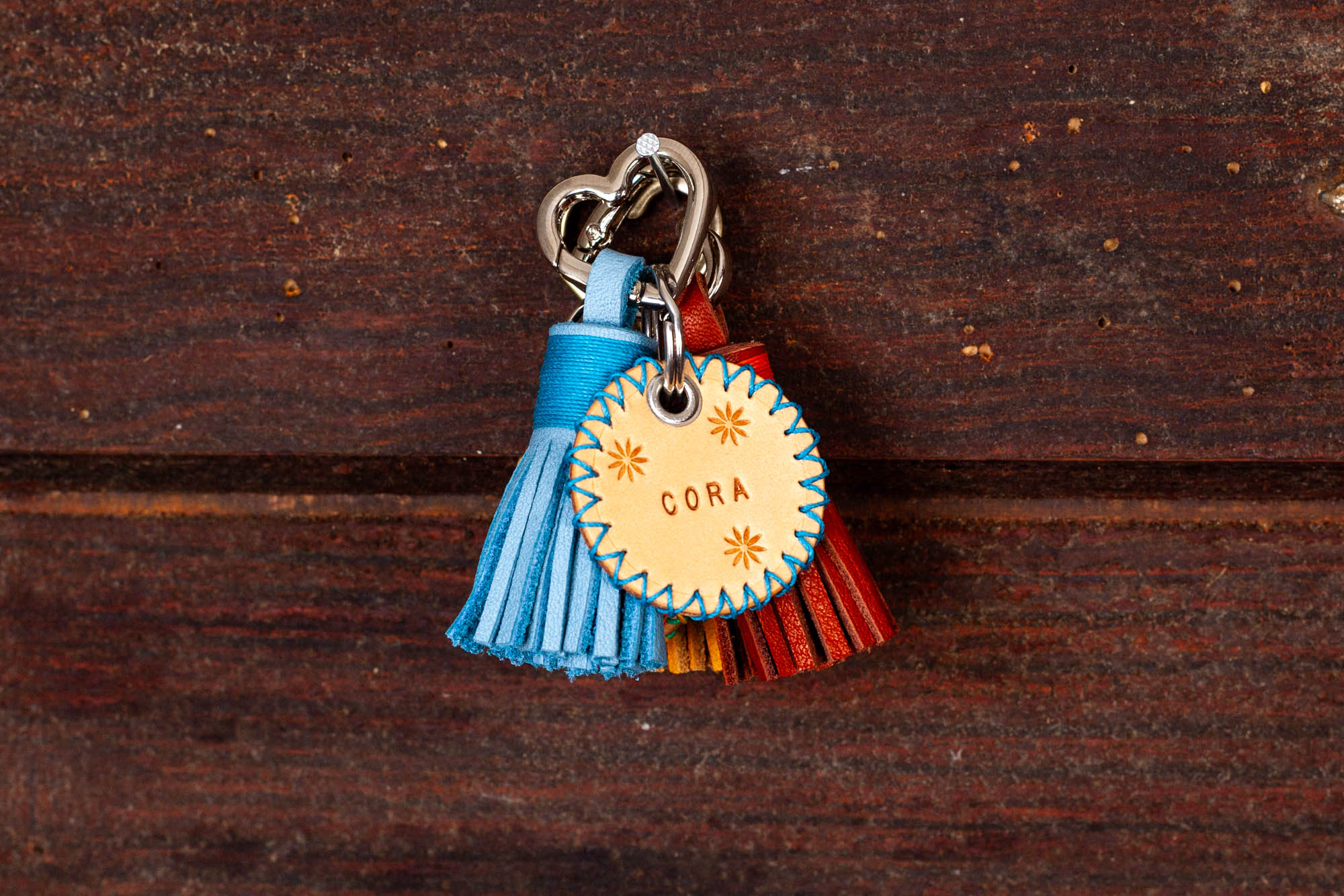 Hundemarke Hundemarken aus Leder lautlos leise Ledermarke Hund dogtag blau