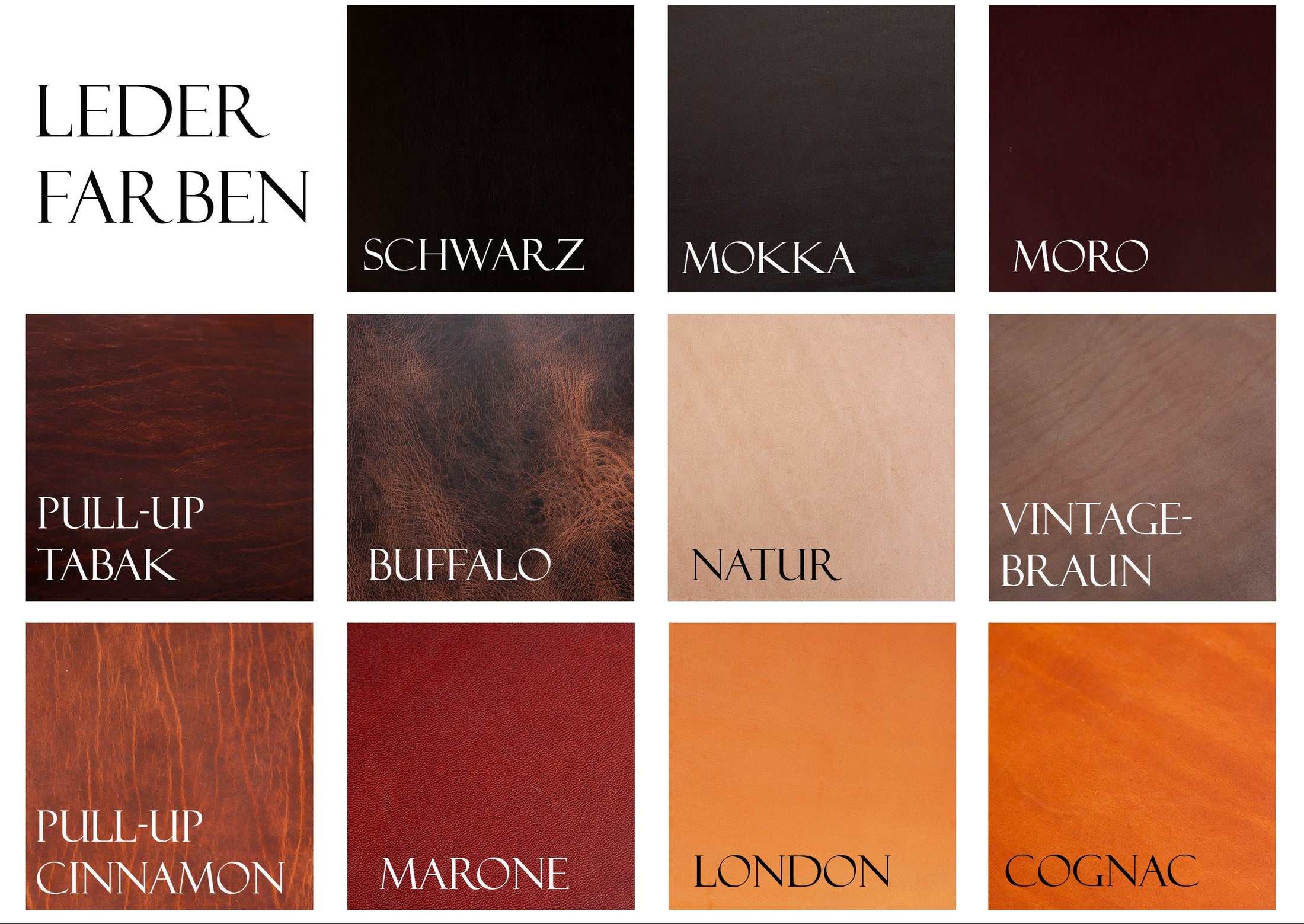 Farben Lederfarben Rinderleder