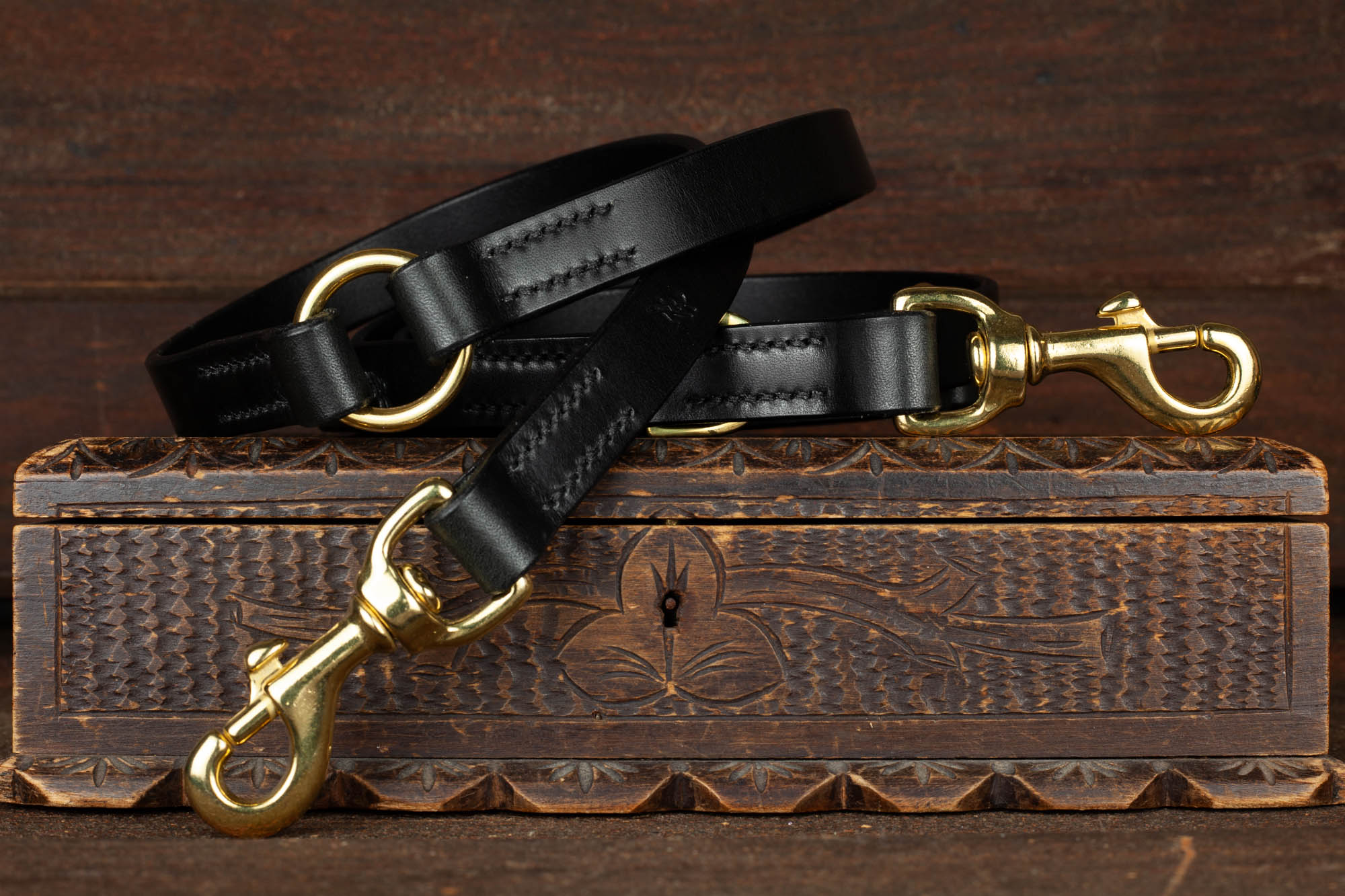 Leine SChwarz Leder