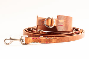 Handgenähtes Zugstopphalsband Hundehalsband aus Leder