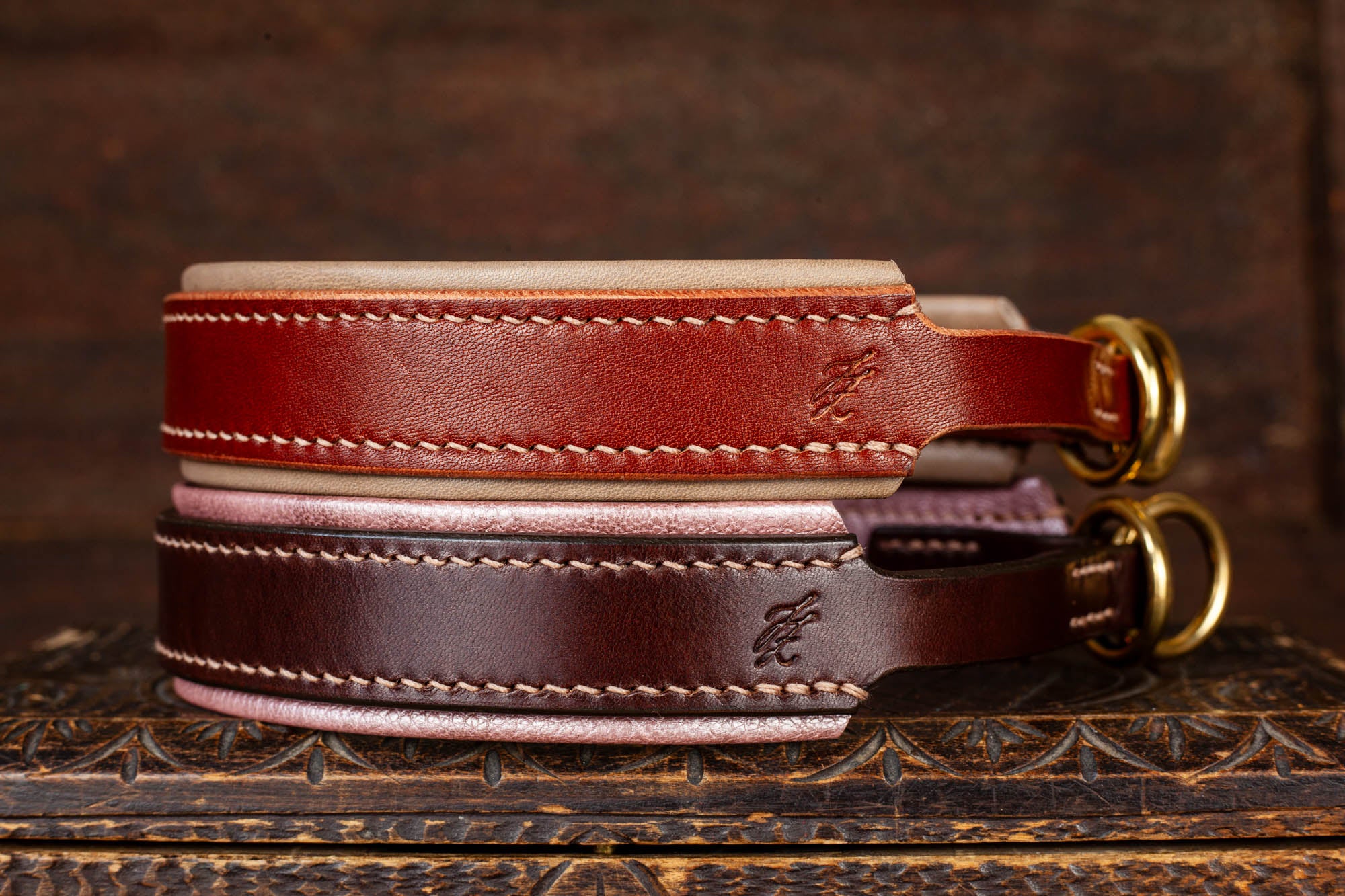 Zugstopphalsband Leder gefüttert