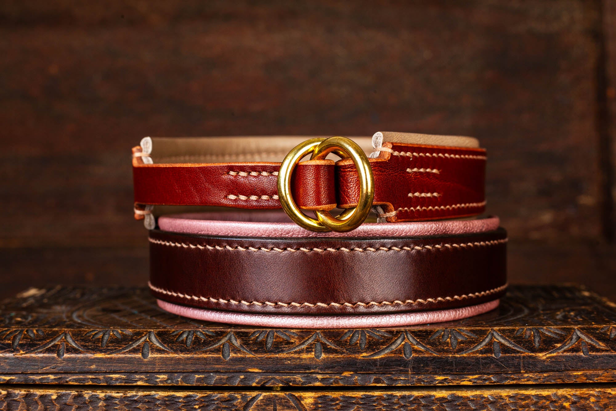 Zugstopphalsband Zugstopp Halsband aus Leder maßgefertigt