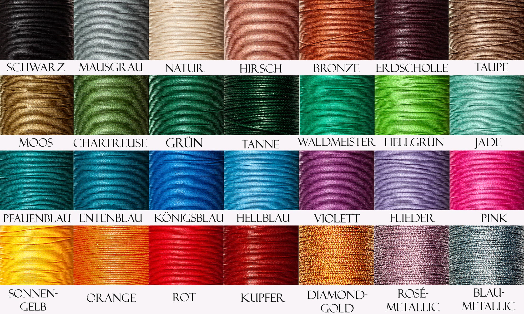 Nahtfarben Garn Leinengarn Metallic