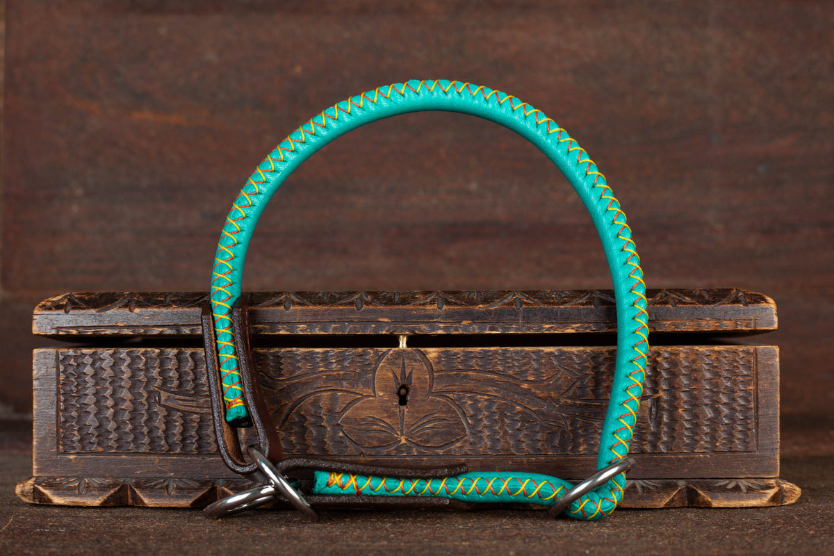 Halsband zugstopp Leder rund