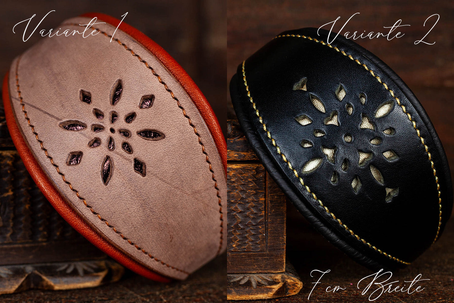 Windhundhalsband Halsband für Windhund Galgo Whippet Windspiel aus Leder mit Lochmuster maßgefertigt