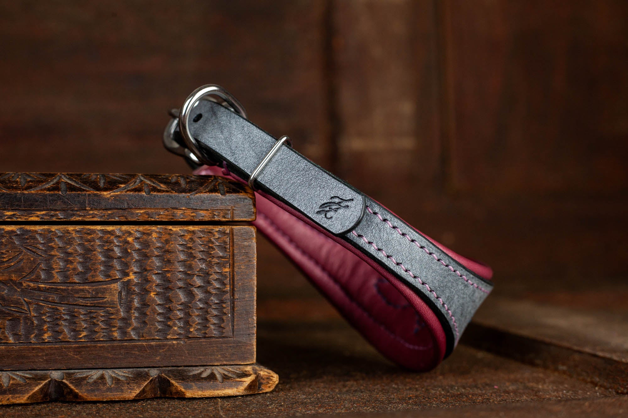 Windhundhalsband aus Leder Halsband Galgo Whippet Windhund 5cm oder 7cm breit 