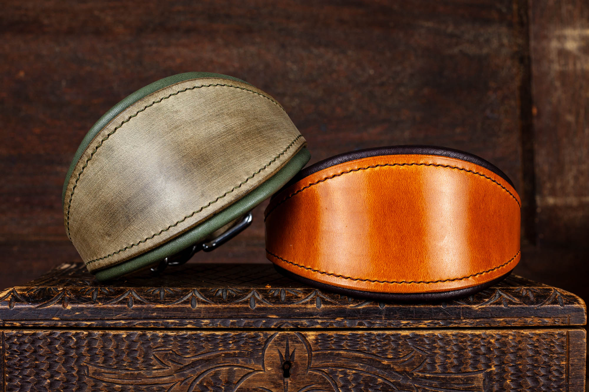 Windhundhalsband breit Leder