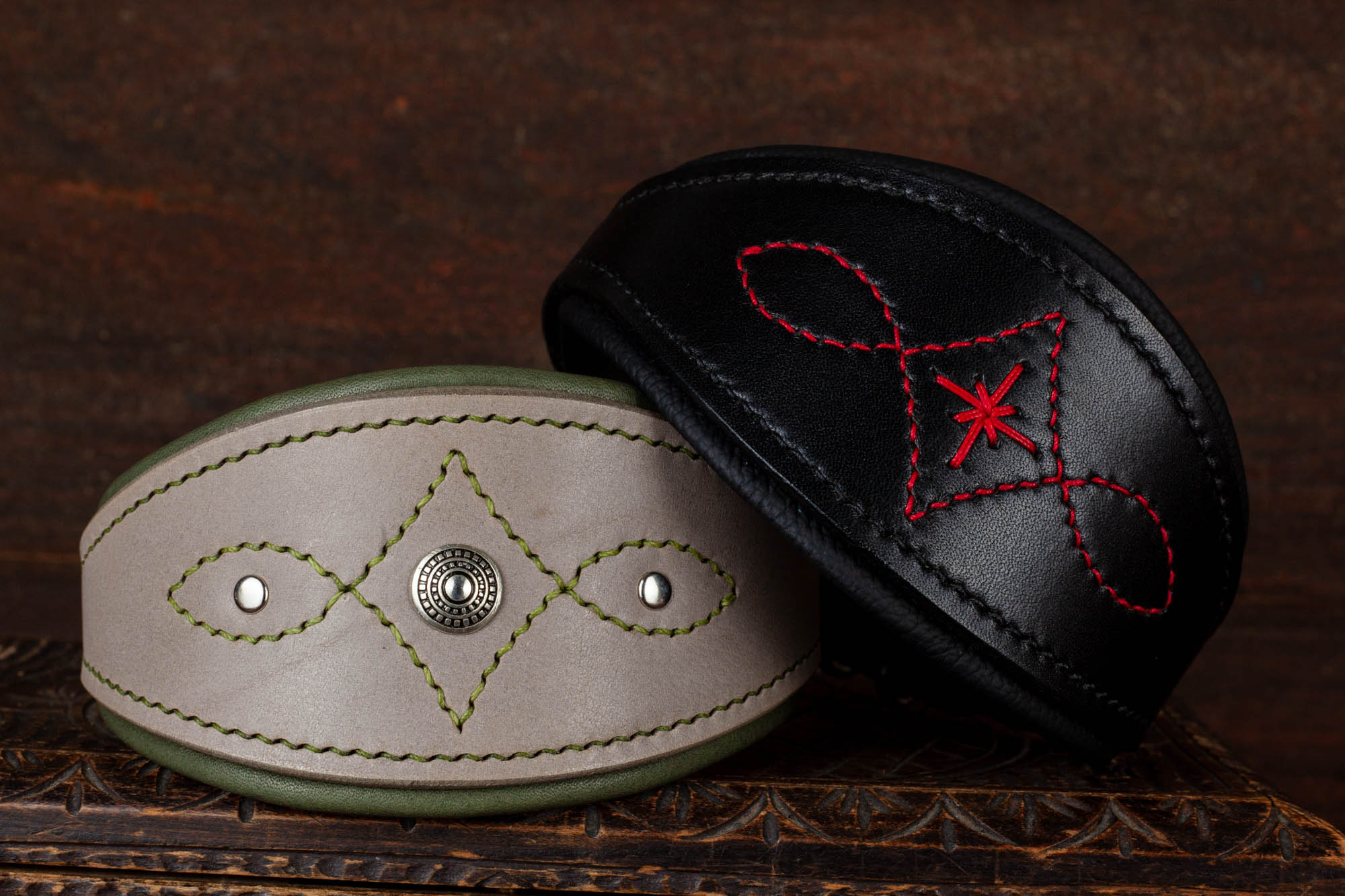 Windhundhalsband breit Leder