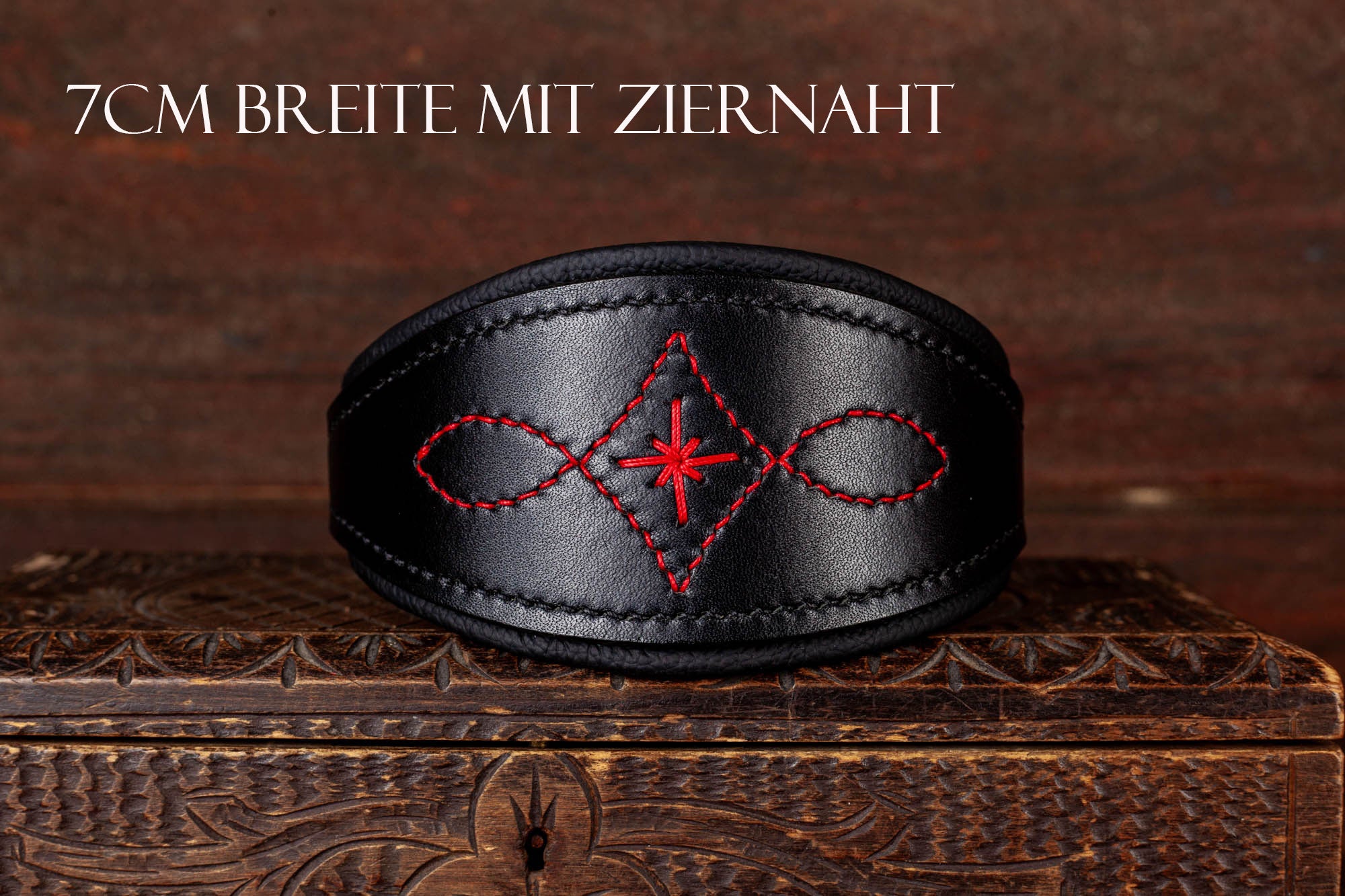 Halsband Windhundhalsband 7cm Leder