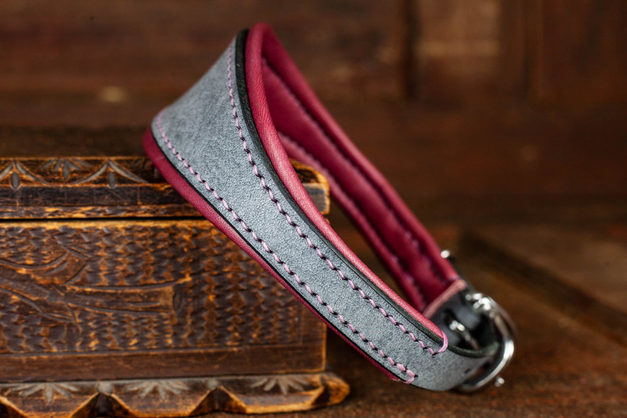 Lederhalsband Hundehalsband aus Leder für Windhunde