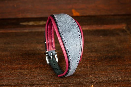 Windhundhalsband Halsband für Windhund Galgo Whippet Windspiel aus Leder Lederhalsband