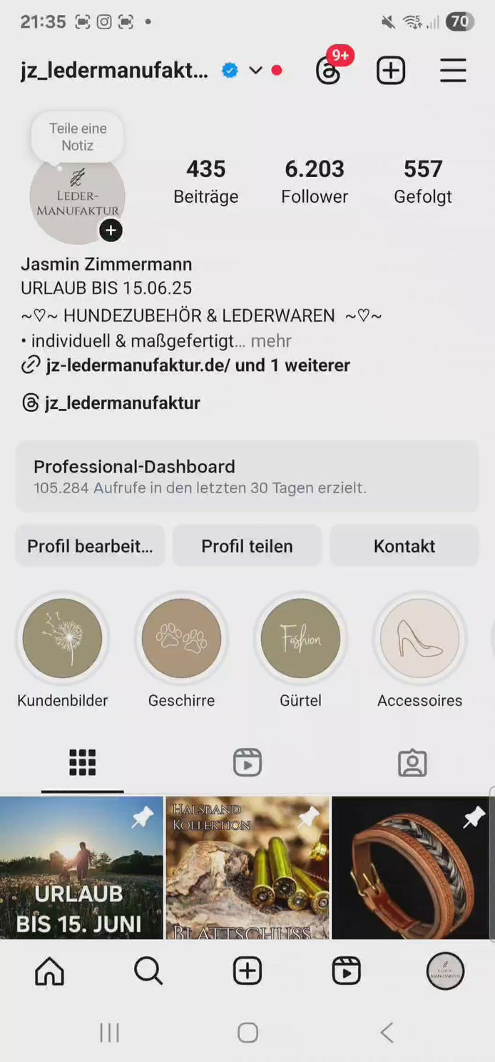 JZ Ledermanufaktur Instagram